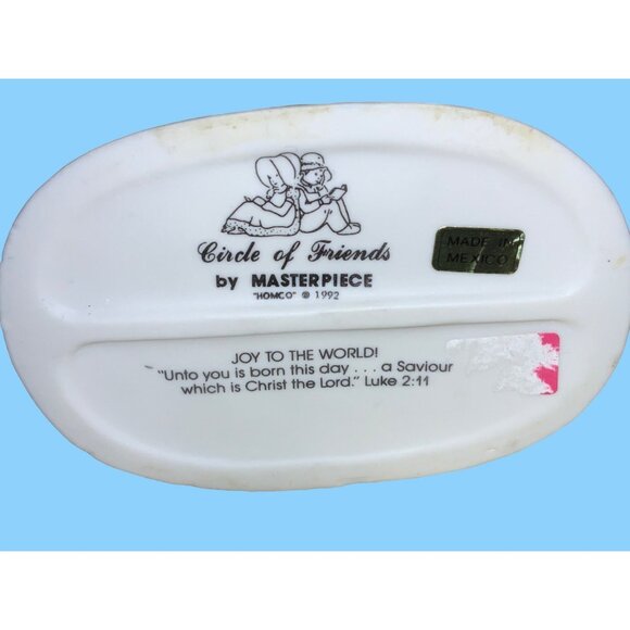 CIRCLE OF FRIENDS Figurine- JOY TO THE WORLD By MASTERPIECE  Homco 1992 - Picture 13 of 14